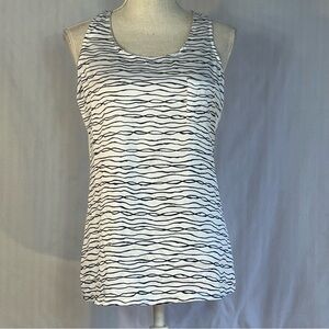 Outback Red Tank Top White & Blue Front White Back Silver Trim Neck/Pocket M